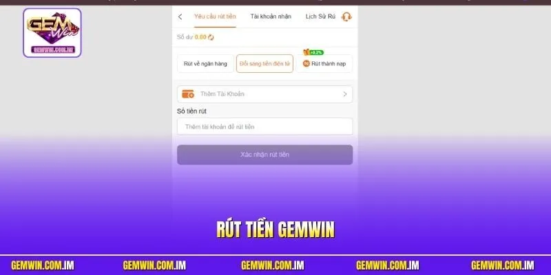 Rút tiền Gemwin